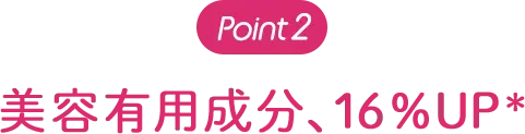 Point2 美容有用成分、53%UP＊