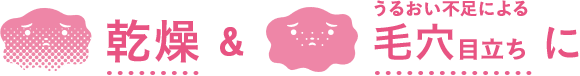 乾燥＆うるおい不足による毛穴目立ちに