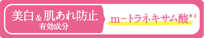 美白＆肌あれ防止 有効成分 m-トラネキサム酸