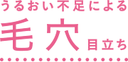 うるおい不足による毛穴目立ち