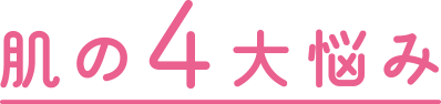 肌の4大悩み